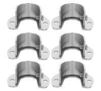 UTHCLO Staffa per Asta Armadio in Acciaio Inossidabile 6 Pezzi, Supporto Flangia a U da 25 Mm con Viti, Montaggio Rapido e Stabile per Organizzazione Guardaroba e Supporto