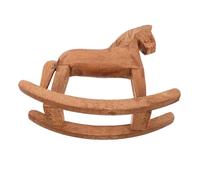 UTHCLO Statuetta Cavallo Dondolo in Legno Vintage Decorazione da Tavolo Artigianale Centrotavola Creativo per Casa e Ufficio