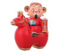 UTHCLO Statuetta Feng Shui Cavallo Rosso Anno Cinese 2026, Decorazione Prosperità Cai Shen per Casa e Ufficio, Ornamento Benedizione Fortuna Affari, Statuetta Zodiaco Cinese per Capodanno
