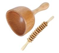 UTHCLO Strumenti Manuale in Legno per Corpo Guasha Ergonomico per Rilassamento Muscolare e Metabolismo