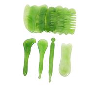 UTHCLO Strumento di Bellezza per Viso Guasha Set 10 Pezzi in Resina con Tavola Massaggiante e Pettine Raschiante per Viso, Collo, Gambe e Piedi, Massaggiatore per Rilassamento Muscolare