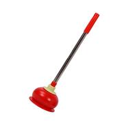 UTHCLO Sturalavandini per WC Rosso, Stantuffo di Pulizia ad Alta Pressione in Gomma con Manico Lungo in Acciaio Inox, per Uso nel Bagno