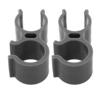 UTHCLO Supporto per Doccetta a Mano Antiscivolo per Sedia da Bagno, Clip per Tubo Doccia, Accessorio per Sedili di Sicurezza e Panche di Trasferimento, 2 Pezzi Grigio per Anziani