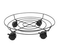 UTHCLO Supporto per Piante Ruote in Ferro Spesso, Portavaso Mobile per Bonsai e Bombola del Gas, per Balcone e Patio, Facile da Spostare, Colore Nero