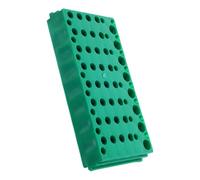UTHCLO Supporto per Provette da Laboratorio 56 Fori, Portaprovette Doppio Pannello in Plastica Verde, Pratico e Resistente per Tubi da 0,5ml, 1,5ml e 2ml