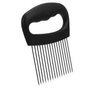 UTHCLO Supporto Per Tagliare La Cipolla Tagliaverdure Tritatutto Taglierina in Acciaio Inossidabile Porta Della Affettatrice Di Frutta Porta Della Sorgente Vegetale Black