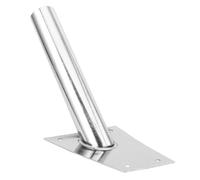 UTHCLO Supporto Porta Bandiera da Muro in Acciaio Inox Argento, Staffa Obliqua per Fissare Aste per Bandiere All'esterno, Facile da Usare per Decorazioni e Feste
