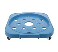 UTHCLO Supporto Portabombola Gas Rulli Mobili in Plastica e Acciaio Inox, Base Portante senza Installazione per Bombole Cucina e Carrello Porta Piante Blu