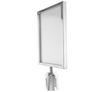 UTHCLO Supporto Segnaletico Verticale per Colonnina con Nastro Retrattile Porta Cartello in Acciaio Inossidabile Facile da Installare e Protegge da Graffi e Sporco per Controllo Code e