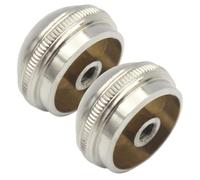 UTHCLO Tappo a Vite Testa Scanalata Per Flauto 2 Pezzi, Cappuccio Terminale in Metallo Argento Leggero e Resistente, Accessori Per Strumenti a Fiato Adatti a Musicisti e Appassionati