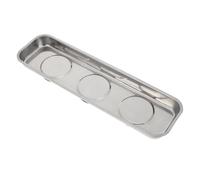 UTHCLO Vassoio Magnetico in Acciaio Inox con Fondo Gomma Antigraffio Porta Piccole Parti e Viti per Officina Supporto Magnetico Resistente per Utensili e Bulloni Utilizzabile Orizzontale