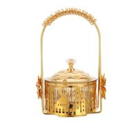 UTHCLO Vassoio Ramadan con Coperchio, Ciotola per Caramelle Decorativa Eid Mubarak, Centrotavola per Snack e Dolci Mediorientali per Decorazioni Islamiche della Casa