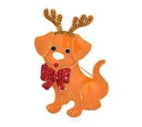UTHTY Fermagli for Scialle da Donna Spille for Cani Bowknot for Donna Uomo Lovely Enanmel Puppy Animal Spilla Natalizia Pin Regali Regalo di Gioielli