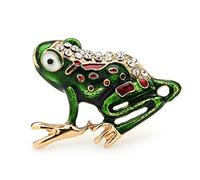 UTHTY Spilla da Balia Clip for Scialle Rana Spille Donna Uomo Smalto con Strass Rana Animale Party Spilla Casual Spille Regali Regalo di Gioielli