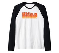 Utica, New York Retro anni '80 Maglia con Maniche Raglan