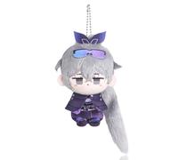 UTIEHD Portachiavi in peluche di Honkai Star Rail, carine bambole collezionabili di 10 cm - Dimensioni compatte per borse e chiavi per i fan (Silver Wolf)