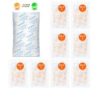 UTIJFOY 100 grammi [8 confezioni] sacchetti per gel di silice [set da 1 pezzo] sacchetti di silicato sottovuoto, ricaricabili e con display bicolore, essiccante ai silicati per la regolazione