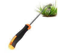Util - Estrazione di diserbatore manuale, per giardino, a 4 denti, con manico lungo ad alta resistenza, estrattore di erbe, doppio uso per cortile, , orto, terreno duro o mobile