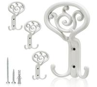 UTiLE appendiabiti da parete-design appendi abiti per muro - Made in Italia 85 x 50 x 138 mm - Costruisci un guardaroba moderna 4X BIANCO