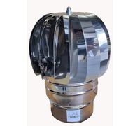 UTILFER Aspiratore Fumi Girevole Inox Base Tonda Eolico - Testa Camino - 100