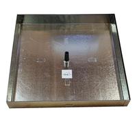 UTILFER Chiusino Sigillo Porta Pavimento Coperchio Botola A Scomparsa Zincato, LEGGERO 10/10, CM 53 x 53 x CM 5