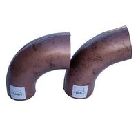 UTILFER Curva Gomito Alluminio Effetto Roof Rame Grondaia 80, 72°