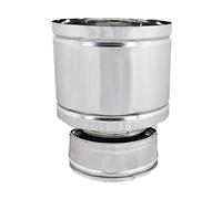 UTILFER Fumaiolo Quattro Venti Doppia Parete Inox I 316 E 304 - Testa Camino Aspiratore, 80-130