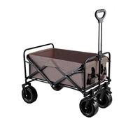 Utili Beach n Carrello multiuso pieghevole per uso interno ed esterno, perfetto per giardino, spiaggia, parco, shopping e sport (colore caffè)