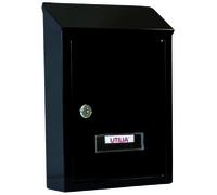 Cassetta postale in ferro antiruggine buca lettere con chiave Nero 21x30x6 cm