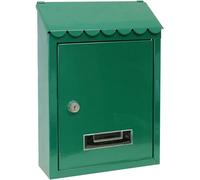 UTILIA Cassetta Postale in Lamiera Verniciata colore Verde 30 X 21 X 6,8 cm