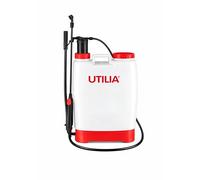 UTILIA Pompa a Pressione a Zaino 12L - Irroratore Manuale 3-4 Bar con 4 Ugelli, Spruzzatore per Giardino, Orto, Disinfestazione, Trattamenti Antiparassitari e Pulizia (12 Litri (Standard))