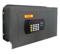Utilia Security Cassaforte elettronica da muro con combinatore digitale e chiave di emergenza, porta 5 mm, catenacci Ø18 mm, fissaggio a parete - Disponibile in diverse misure (310x195x210h)