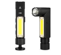 Utilify | Torcia LED Rotante con Testa a L e Base Magnetica | 360°| Luce COB Frontale 5 Modalità, Ricaricabile USB | Torcia da Lavoro Orientabile per Officina, Riparazioni, Campeggio, Emergenze