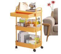 Utility Cart Supporto per Carrello di stoccaggio, Carrello portaoggetti girevole, carrello portaoggetti a 3 piani Carrello portaoggetti