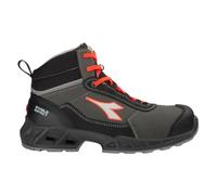 Diadora Utility Shark SI Mid Laether S3S, stivali di sicurezza u 45 EU female Nero/Grigio/Rosso Fluo