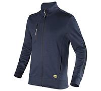 Utility Diadora - Felpa Leggera da Lavoro Sweatshirt Zip litework 702.178755 (L, Blu)