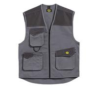 DIADORA UTILITY 702.160302 VEST MOVER STEEL GRAY GILET DA LAVORO 3 TASCHE