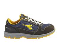 Utility Diadora Run Text Low S1P Src Esd, Scarpa Antinfortunistica Unisex - Adulto, Grigio Castello/Blu Insegna, 36 EU
