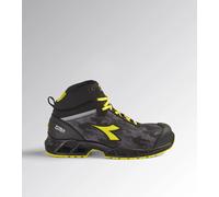 DIADORA Shark Stable Impact Mid S3 SRC ESD, Mocassino Unisex-Adulto, Nero/Grigio, 43 EU