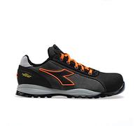 Utility Diadora, Scarpe Antinfortunistiche Unisex, Glove Net Low PRO S3L FO SR HRO ESD, Colore Asphalt/Orange Fluo, Taglia 36