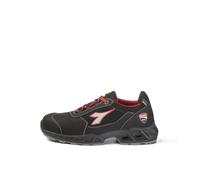 Utility Diadora Shark Engine Low S1PS FO SR ESD, Scarpe Antinfortunistiche Unisex-Adulto, Black/Red, 44 EU