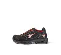 Utility Diadora Shark Engine Low S3S FO SR ESD, Scarpe Antinfortunistiche Unisex-Adulto, Black/Red, 42 EU