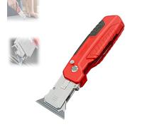 Utility Knife Scraper, 2026 New 2-in-1 Folding Box Cutter with Blade Storage, Retractable Design, Heavy Duty Sharp Razor Knife for Home, Office s (Knife + three blades)