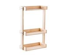 Utility Storage Shelf Storage Shelf Storage Rack Organiser Wood Spice Rack Kitchen Multi-Function Countertop Seasoning Box Storage Rack Multi-Layer Condiment Holder Rack (3Tier