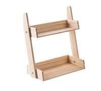 Utility Storage Shelf Storage Shelf Storage Rack Organiser Wood Spice Rack Kitchen Multi-Function Countertop Seasoning Box Storage Rack Multi-Layer Condiment Holder Rack (2Tier