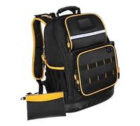 Utility Tool Bag - Equipment Backpack for Field Work | Heavy Load Organizer with Rigid Bottom Panel, Quick Access Compartments for Facility Tasks and Diy Station 17.99x12.48x6.97in