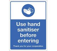 Utilizzare un disinfettante per le mani prima di entrare.