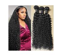 Utilizzo quotidiano 1/3/4 pezzi di capelli umani ricci 12-32 pollici di capelli brasiliani, estensioni di capelli ricci Remy for donne nere per le donne(1 bundle 12)