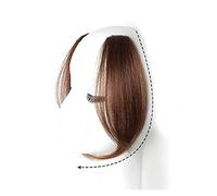 Utilizzo quotidiano 2 pezzi frangia laterale ondulata frangia finta sintetica parrucchino frangia parte centrale estensioni dei capelli clip nella frangia laterale anteriore for le donne per Donna(Lig