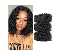 Utilizzo quotidiano 3 pezzi di capelli ricci crespi corti, colore naturale, 8, 8, 8 pollici, estensioni for capelli umani vergini brasiliani afro ricci for donne nere per le donne